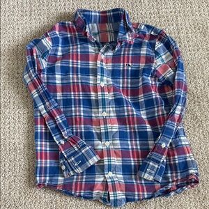 Vineyard Vines Blue and Red Plaid Shirt